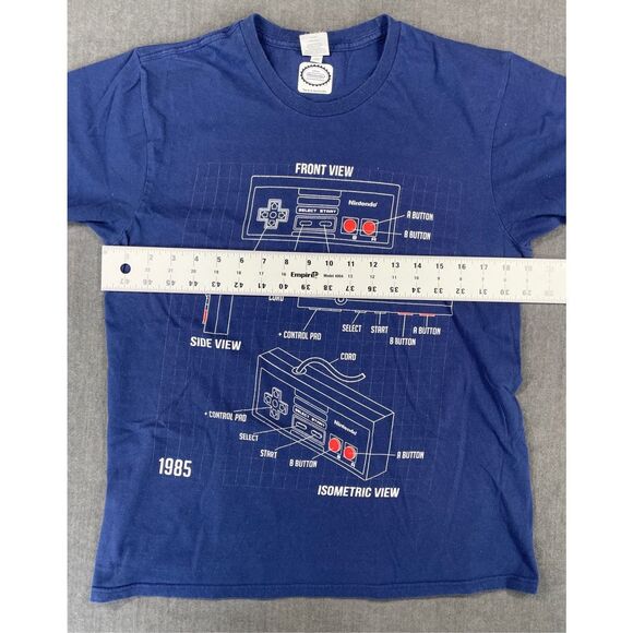 Nintendo‎ Tee Mens M Blue 1985 Retro Gamer T Shirt NES Controller Y2K 90s Style - Picture 5 of 7